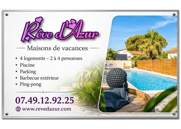 بيت للعطل 20m2- 1 Pers- De La Nartelle- Maxime - Piscine Partage- Parking *